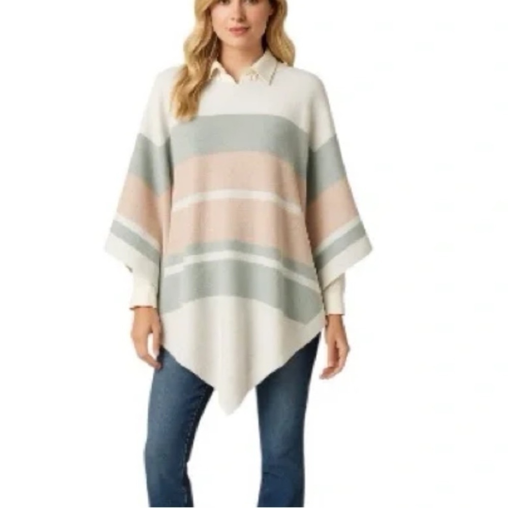 Barefoot Dreams NWT Cozychic Ocean Breeze Poncho